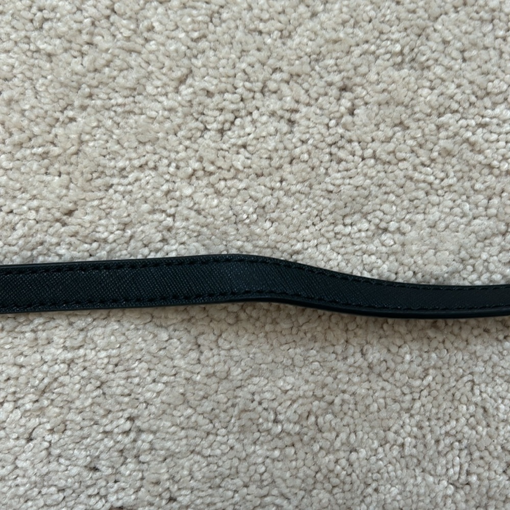 DKNY | Leather Double Flap Crossbody Bag | Black - Picture 8 of 16